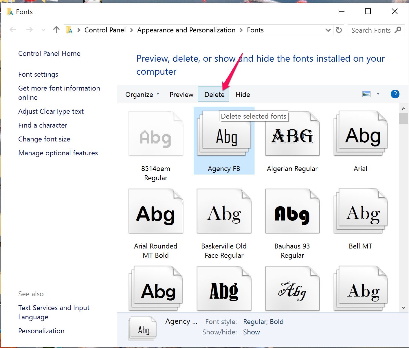 Install A New Font In Windows 10